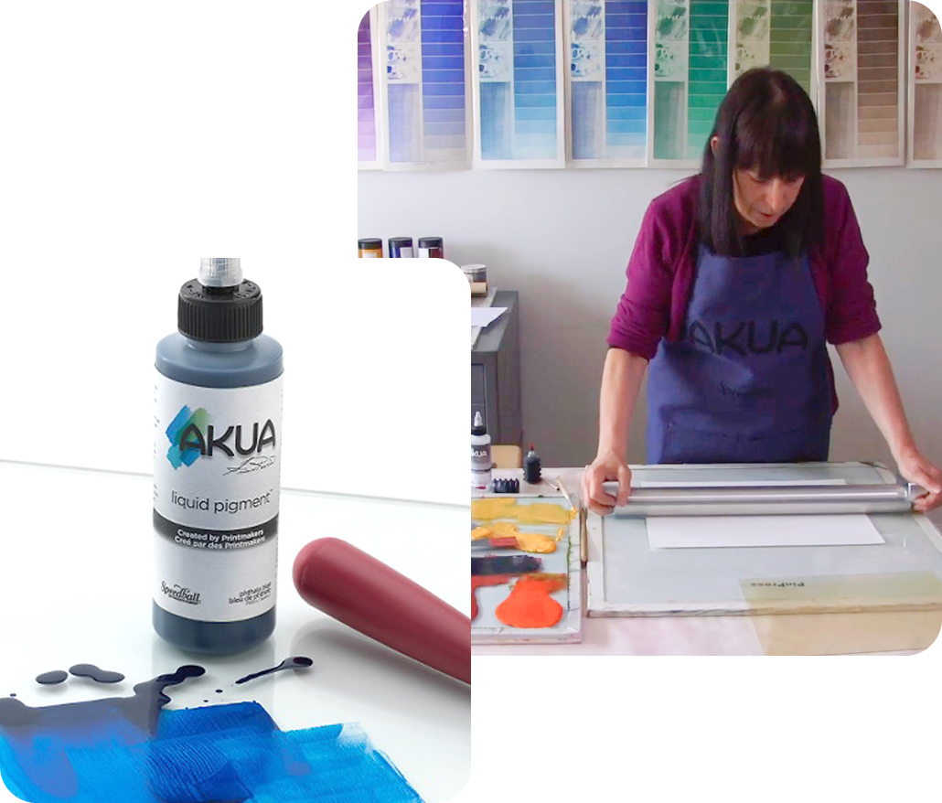 About Akua printmaking collage image