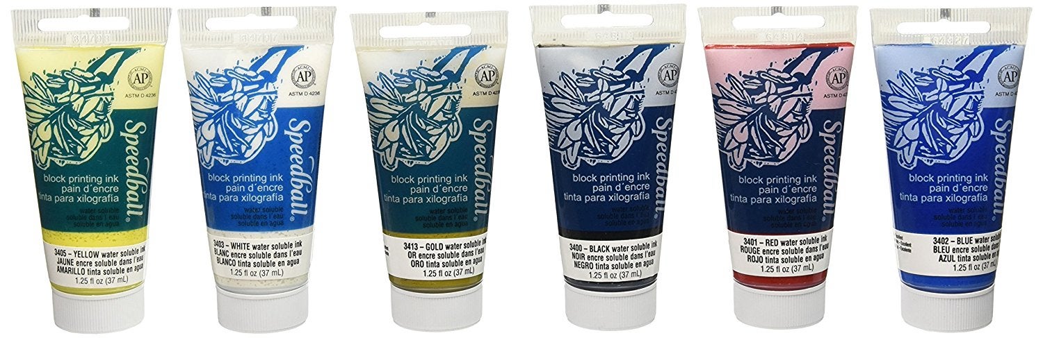 Speedball® Water-Soluble Block Printing Ink Starter Set 