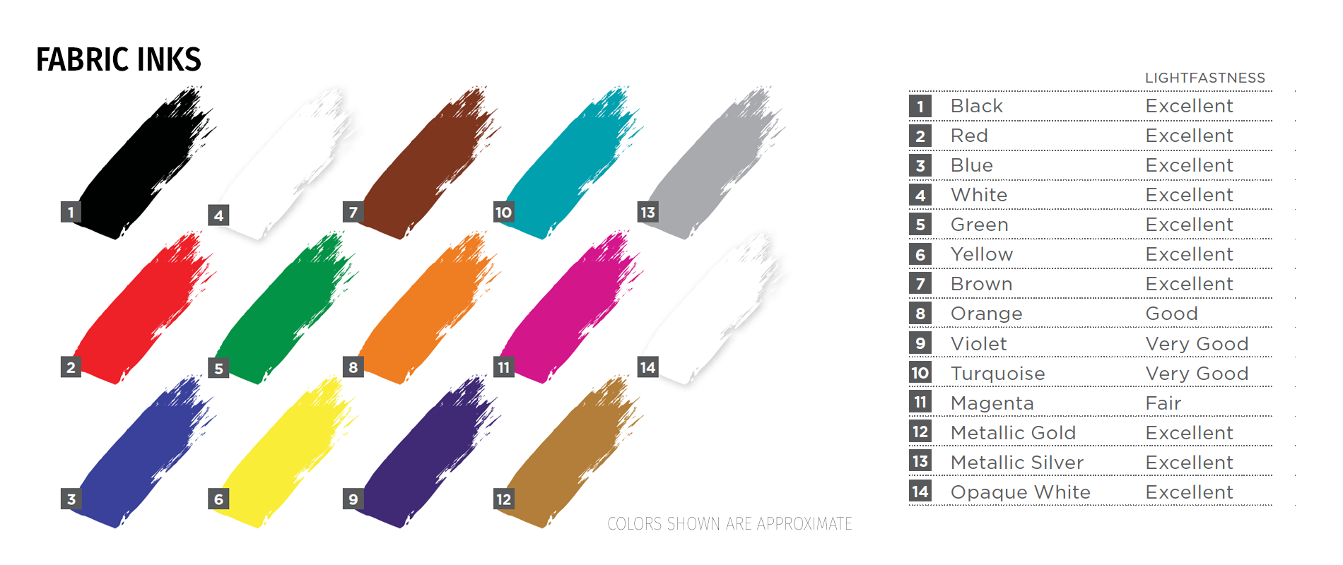 Speedball Ink Color Chart