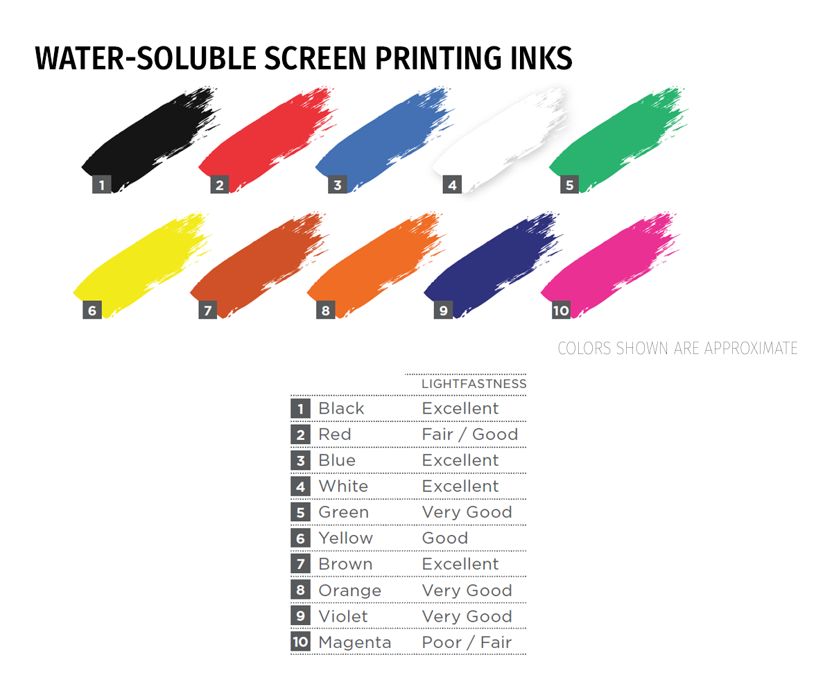 Speedball Ink Color Chart