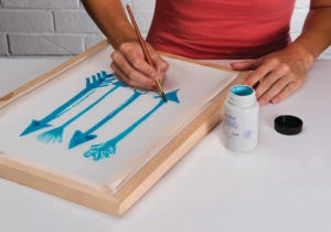 Drawing Fluid Process Image - Step 1 - Painting on the Screen