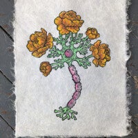 "Blooming Damaged Neuron" | Jessica Hernandez | Relief Print